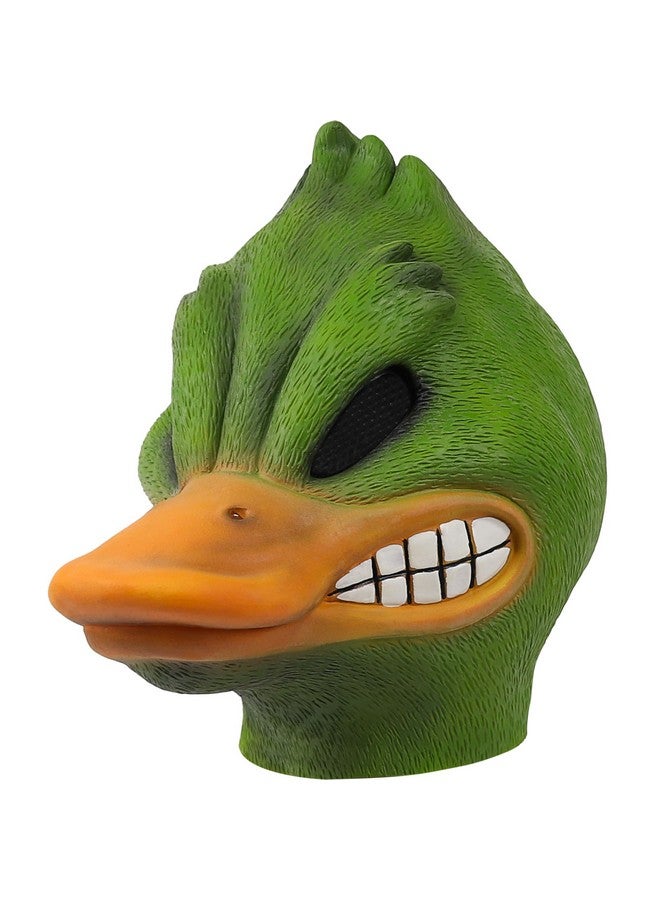 Angry Green Duck Latex Mask Elastic Lifelike Duck Sculpture Perfect For Performances And Novelty Fun Animal Headpiece