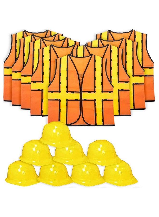 Kids Party Dress Up 8 Hats With 8 Vests Construction Party Birthday Favors