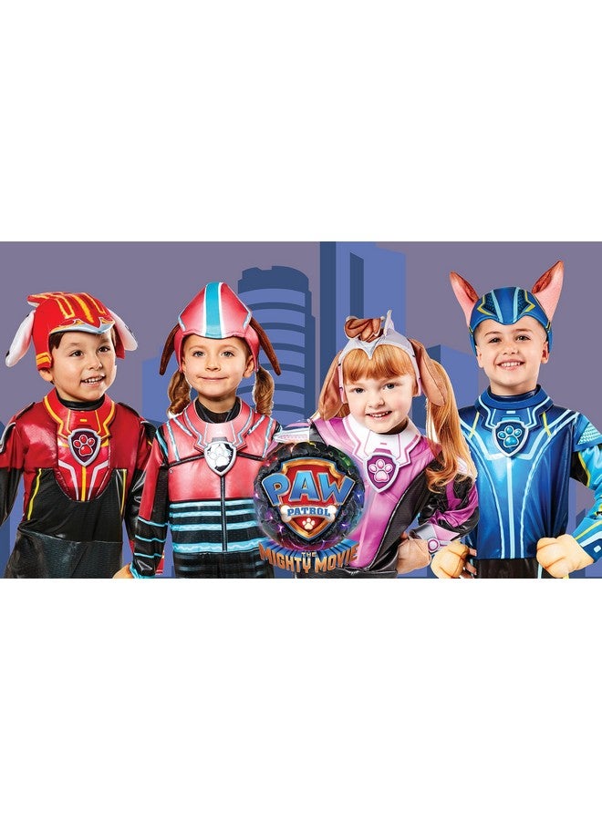 Child'S Paw Patrol 2 The Mighty Movie Mighty Chase Costume Jumpsuit And Headpiece As Shown Small
