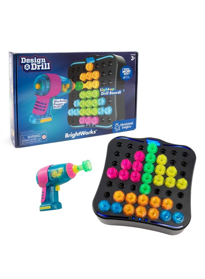 Design & Drill Brightworks Stem Learning With Toy Drill 53 Pieces Ages 3+