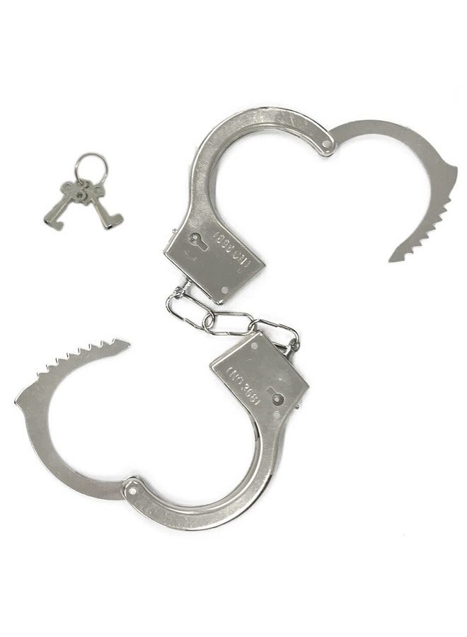 Western Handcuffs Role Play Police Cowboy Sheriff Costume Accessory Toys Includes Two Keys With Safety Quick Release