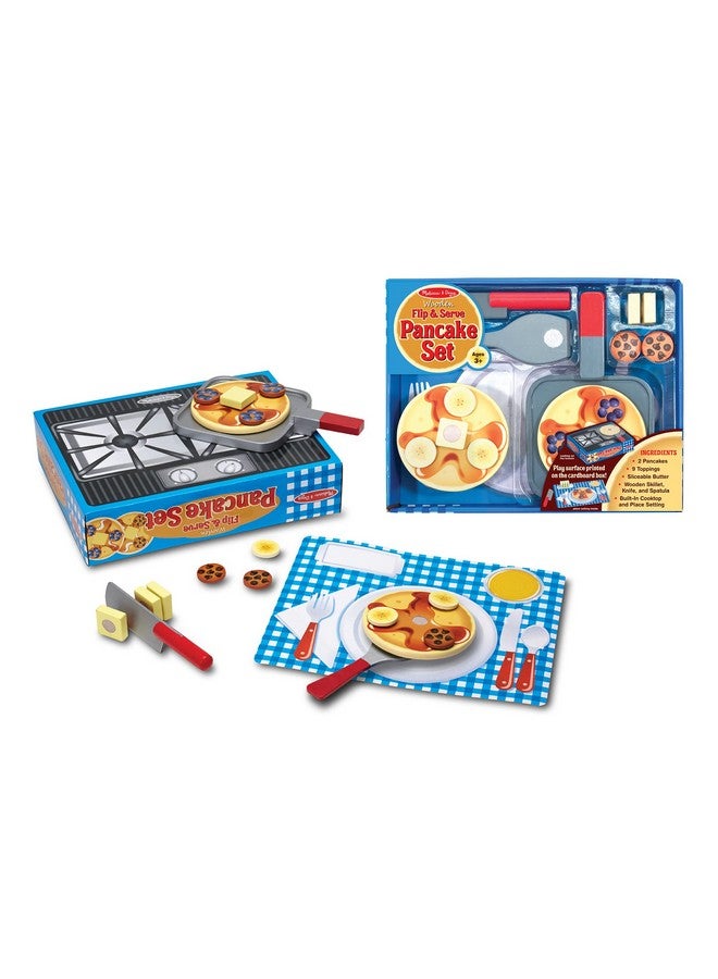 Flip And Serve Pancake Set Pretend Play Play Food 3+ Gift For Boy Or Girl