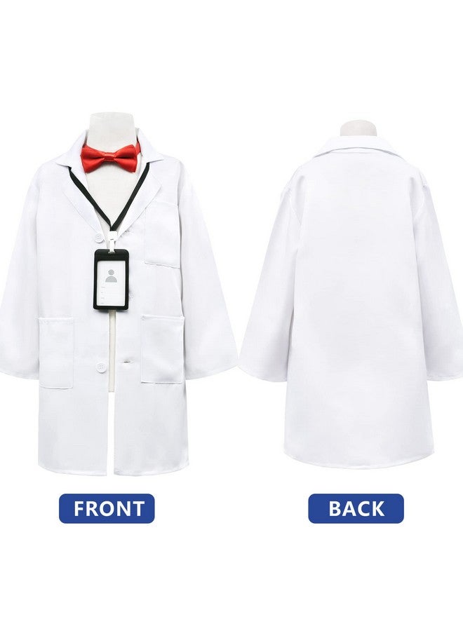 Scientist Costume For Kids White Lab Coat Mad Scientist Doctor Costume With Magnifying Glass Goggles Experiment Gloves Bow Tie Boys Girls Birthday Party Halloween Dressing Up 1012Years