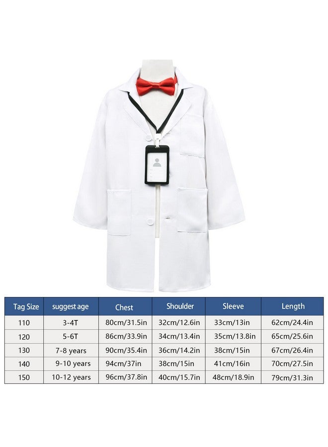 Scientist Costume For Kids White Lab Coat Mad Scientist Doctor Costume With Magnifying Glass Goggles Experiment Gloves Bow Tie Boys Girls Birthday Party Halloween Dressing Up 1012Years