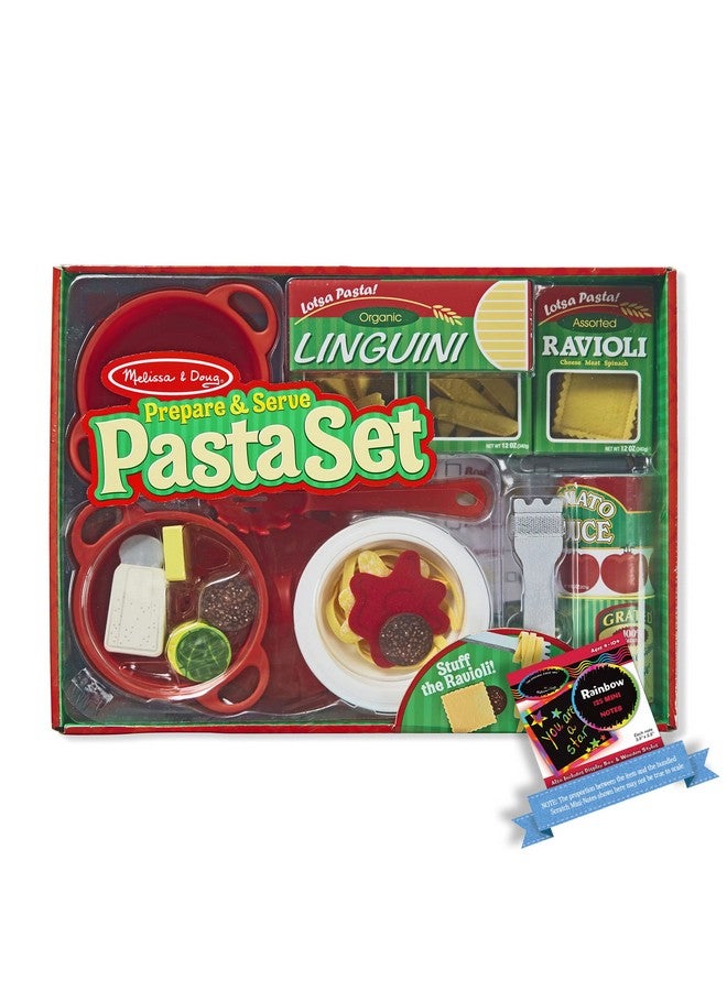 Prepare & Serve P A S T A  Play Food Set Bundle With 1 Theme Compatible M&D Scratch Fun Minipad (09361)