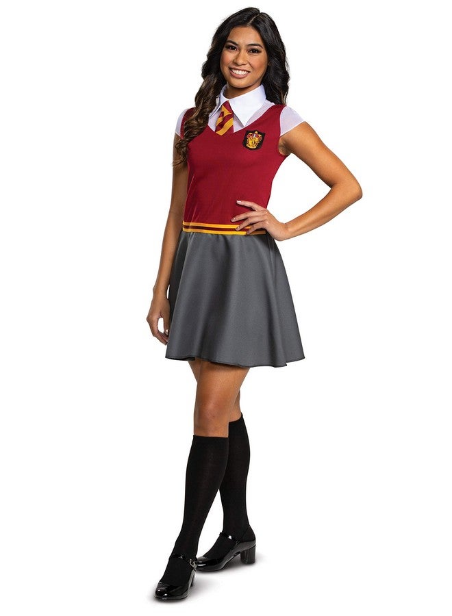 Gryffindor Dress Skirt Official Wizarding World Costume Dress With Collar And Tie Teen Size Size Junior (79)