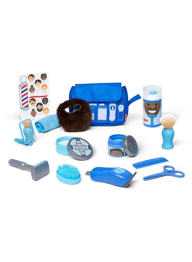 Barber Shop Pretend Play Set Shaving Toy For Boys And Girls Ages 3+ Wearable Beard And Shave Accessories For Role Play