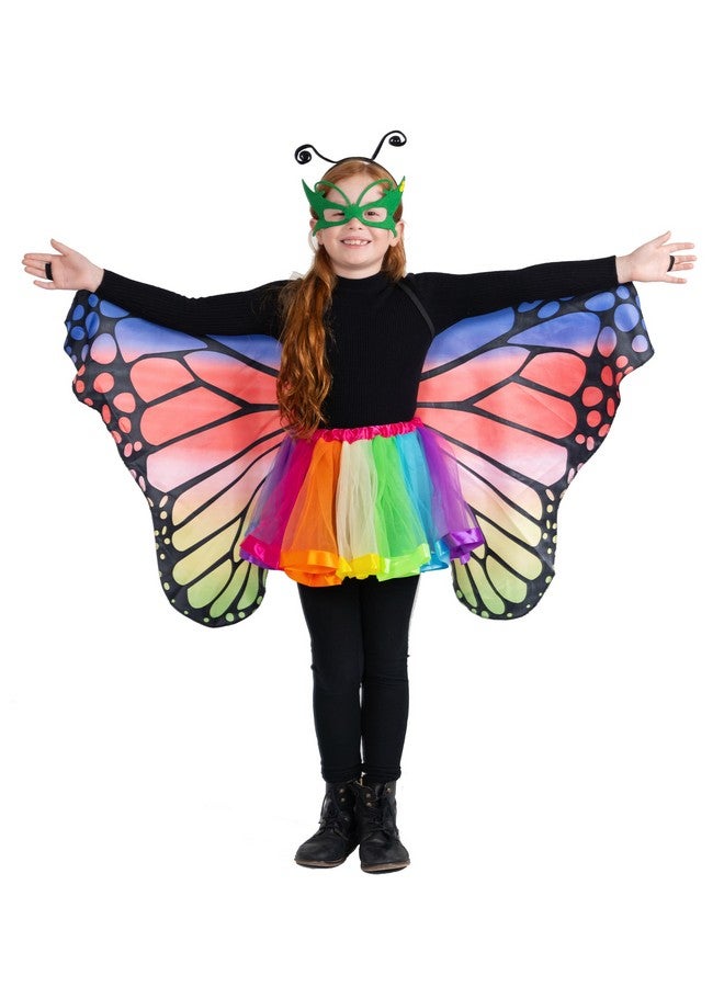 Butterfly Wings Costume For Girls Butterfly Costume For Kids Butterfly Cape Headband Mask And Tutu Set