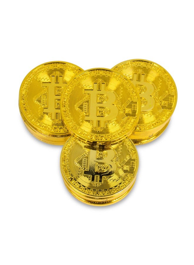 Bag Of Bitcoins Cryptocurrency With Pouch Includes 20 Tokens Commemorative Medallion Souvenir Gold Plated Coins Collectible Novelty Item Money Prop Toy For Cosplay Costume