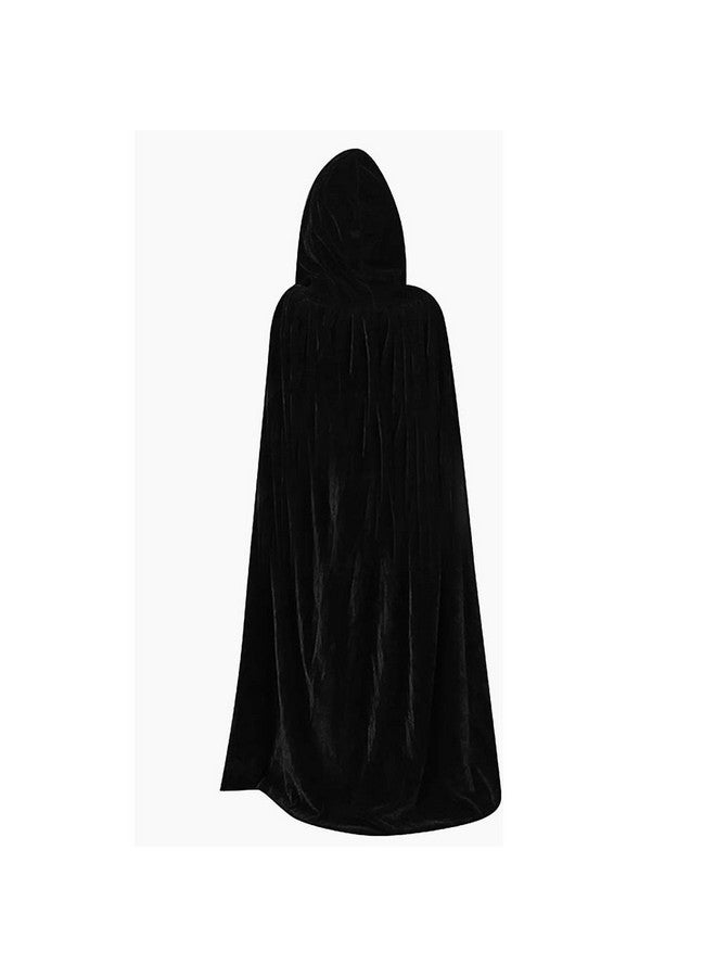 Black Kids Hooded Cloak For Halloween Witch Costume Vampire Cosplay Cape Ages 3 To 16