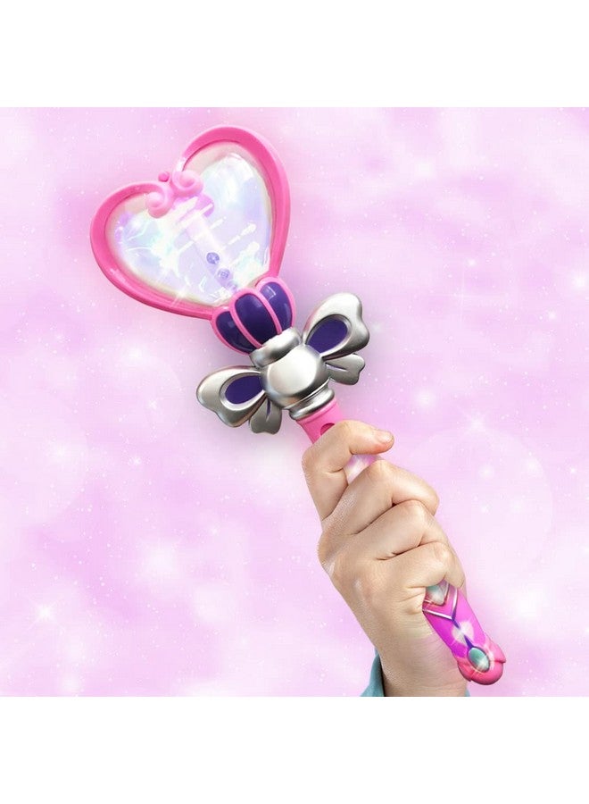 Valentines Day Pink Light Up Heart Toy Wand For Girls And Boys 13.5 Inch Wand Toy With Spinning Leds Princess Led Wand For Kids Batteries Included Valentines Day Gifts For Kids