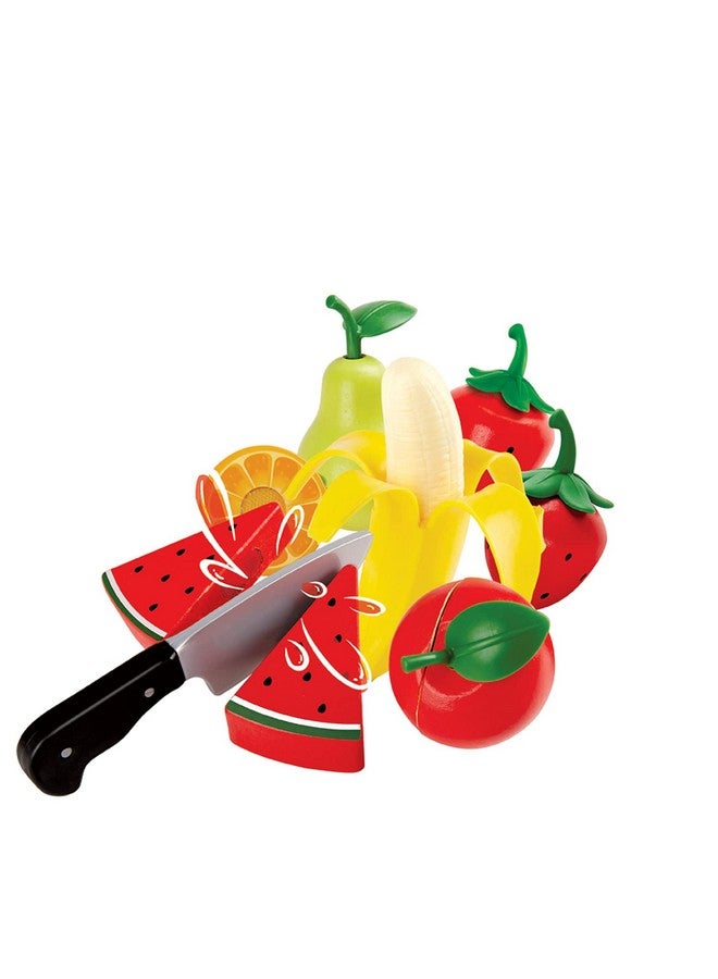 Wooden Healthy Cutting Play Fruits With Play Knife Pretend Play Wooden Kitchen Toys For Toddlers Age 3Y+