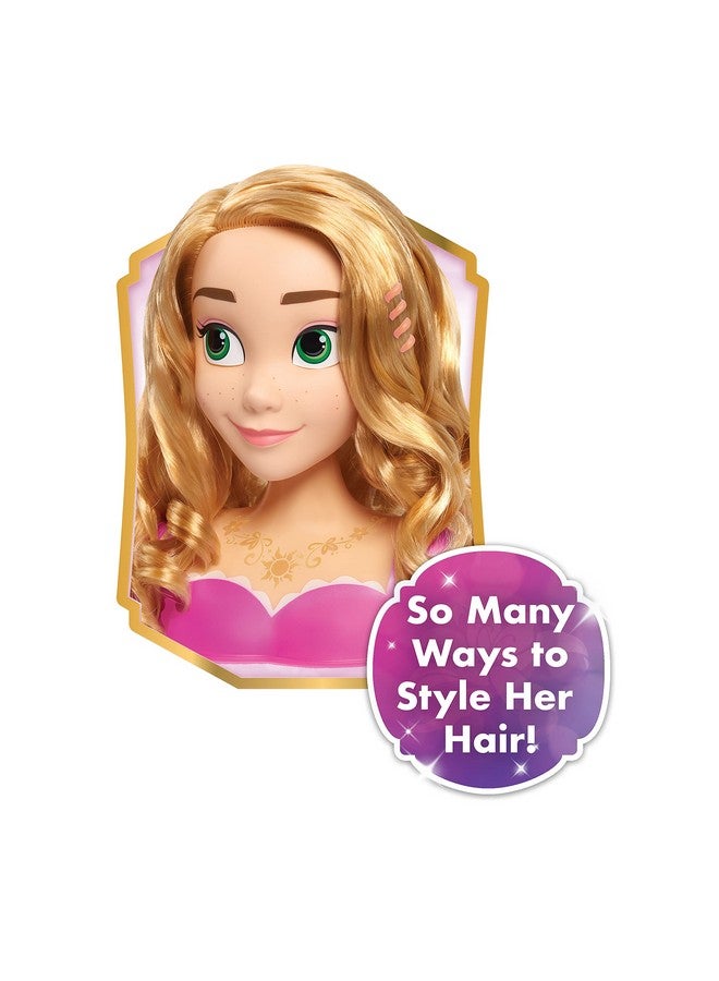 Rapunzel Styling Head Blonde Hair 10 Piece Pretend Play Set Tangled Officially Licensed Kids Toys For Ages 3 Up By Just Play