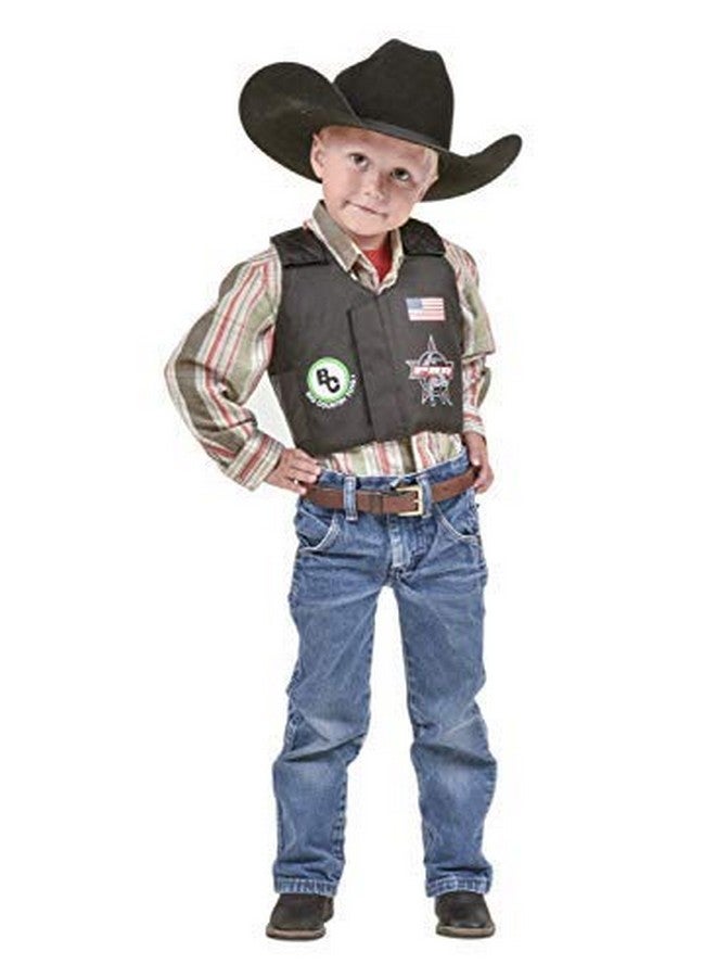 Pbr Rodeo Vest Kids Play Vest Kids Riding Toys Accessories Bull Riding & Rodeo Toys (Large) Black