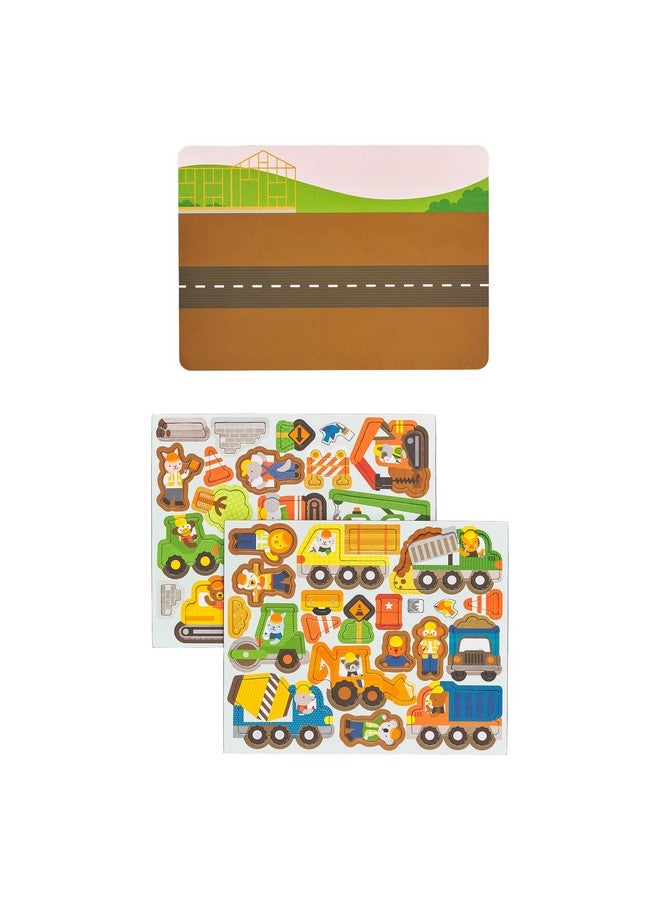 Magnetic Play Scene Construction Site Magnetic Game Board With Mix And Match Magnetic Animal Friends Ideal For Ages 3+ Includes 2 Scenes And 40 Magnet Pieces