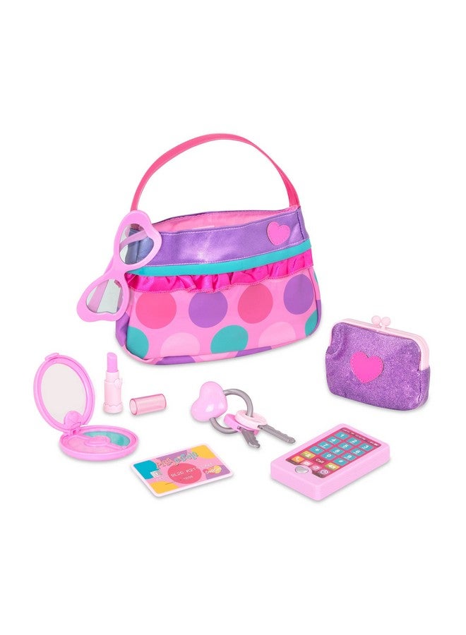 Play Circle Makeup & Beauty Set Dress Up Fashion Accessories Pretend Play Toys For Kids Princess Purse Set 3 Years +
