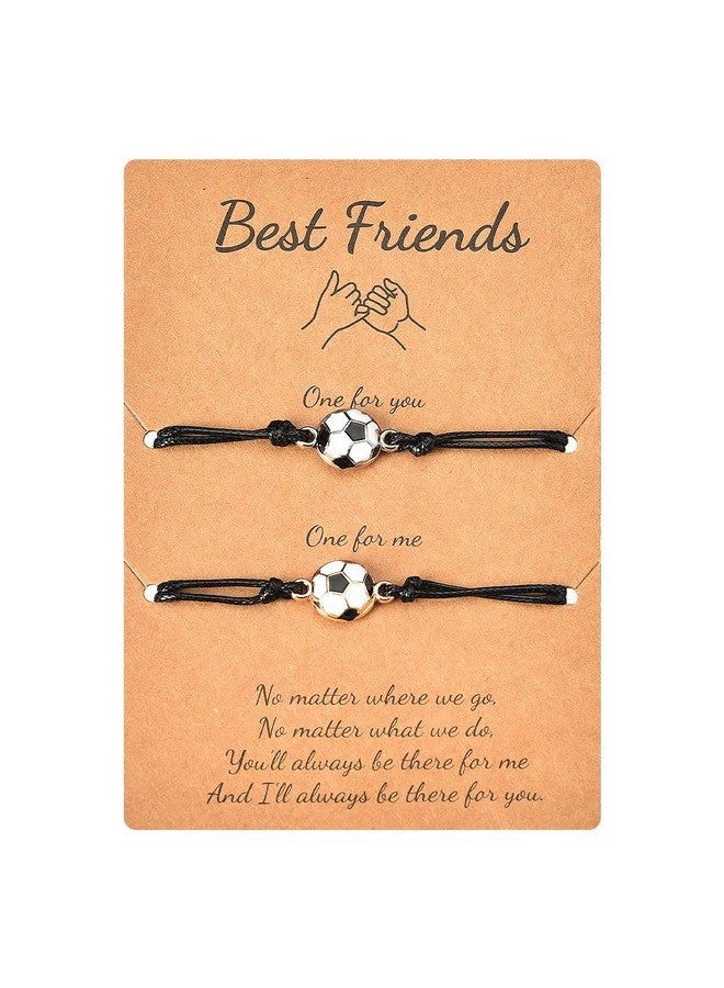 Best Friend Soccer Bracelet Gifts For Women Men Friendship Bracelets For Boys Girls Bff Birthday Graduation Gifts For Friends Bestie Adjustable Football Bracelet Matching Braided Bracelets For 2