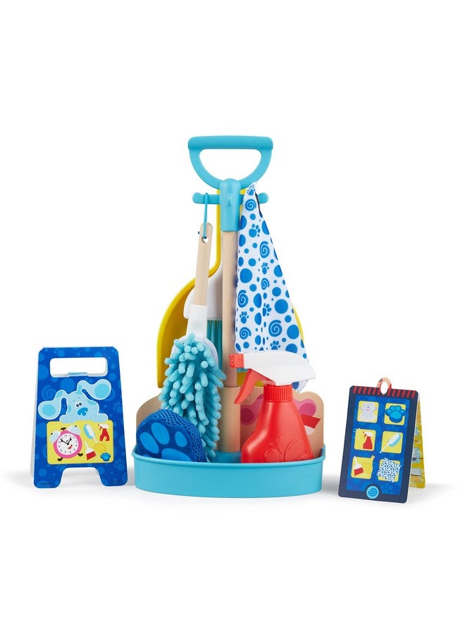Blue’S Clues & You Cleanup Time Play Set Toddler Toy Cleaning Set Pretend Home Cleaning Set Kids Broom And Mop Set Pretend Play Cleaning Toy Blue'S Clues Toy For Kids Ages 3+