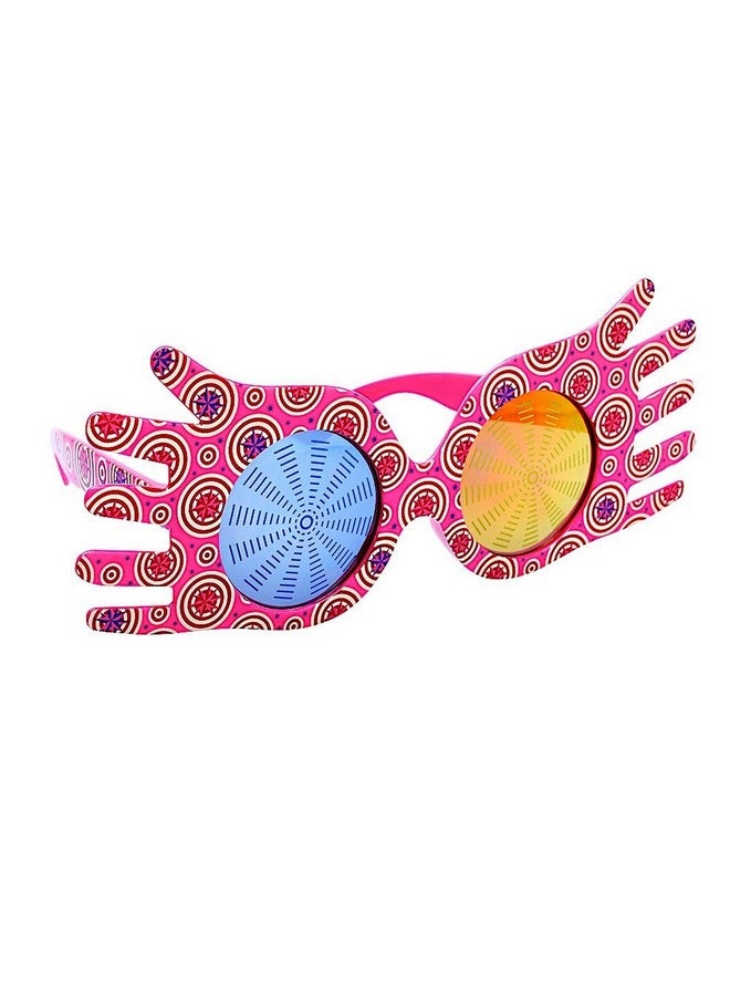 Luna Lovegood Official Wizarding World Sunglasses Costume Accessory Uv400 Lenses Pink Frame Mask One Size Fits Most