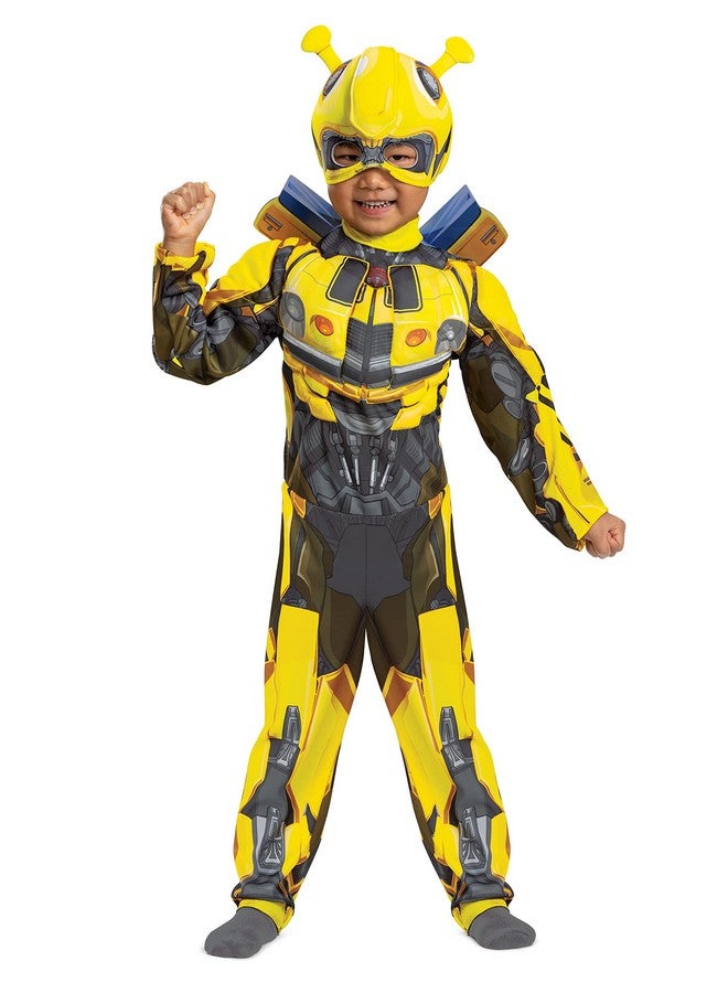 Bumblebee Toddler Costume Official Transformers Rise Of The Beasts Muscle Padded Costume And Mask Size (3T4T)