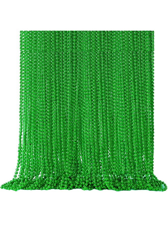 72 Pcs St Patrick Green Bead Necklaces Lucky Green Beaded Necklaces Bulk For Saint Patrick'S Day Accessories Party Costume Dressingup Accessories St. Patrick'S Day Party Favor Supplies