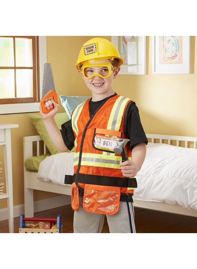 Role Play Costume Dressup Set (6 Pcs) Frustrationfree Packaging Pretend Construction Worker Outfit For Kids Toddlers Ages 3+