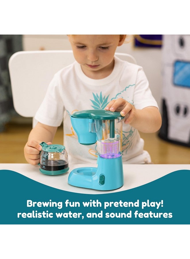 Play Kitchen Toys Pretend Play Kitchen Appliances Toy Set With Coffee Maker Mixer Toaster With Realistic Lights& Sounds Birthday Gift For Kids Ages 2 3 4 5 Pink