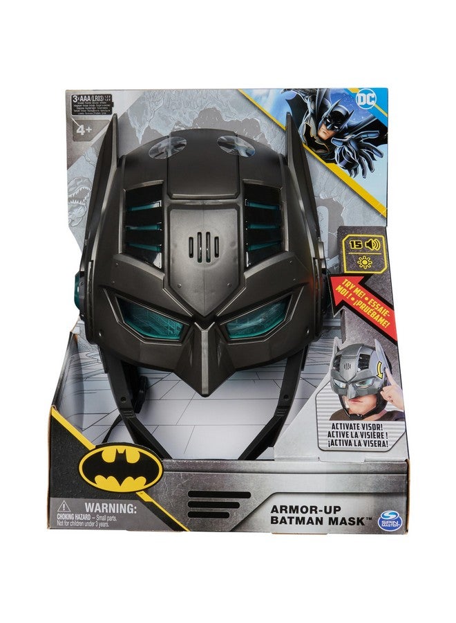 Dc Comics Armorup Batman Mask With Visor 15+ Sounds & Phrases Lights Super Hero Costume Kids Roleplay For Boys And Girls Ages 4+