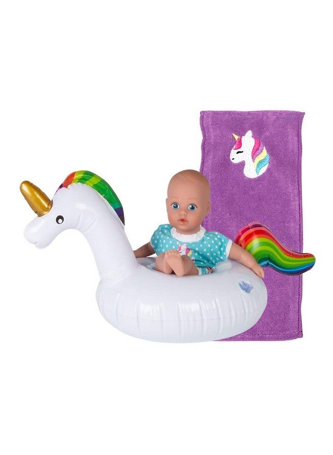 Water Baby Doll Splashtime Baby Tot Magical Unicorn 8.5 Inch Doll For Bathtubshowerswimming Pool Time Play