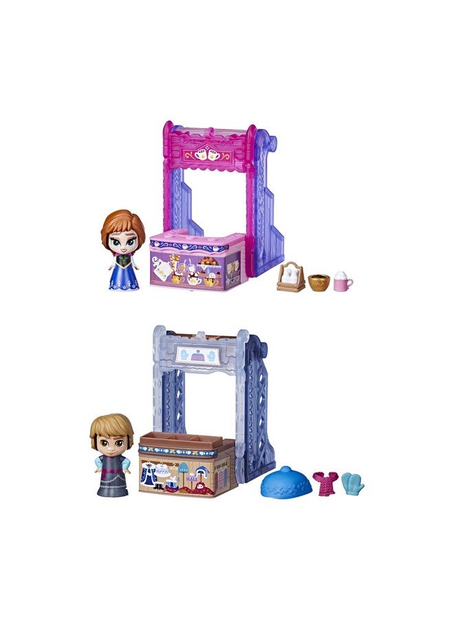 2 Twirlabouts 2Pack Series 2 Anna And Kristoff Sled To Shop Playset Toys Kristoff And Anna Doll Accessories For Kids 3 And Up