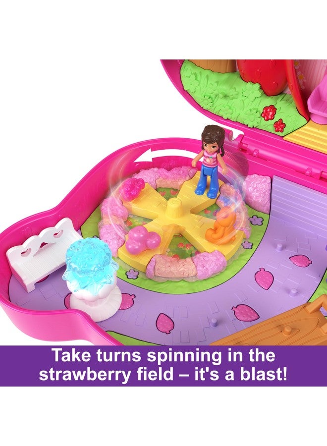 Dolls And Playset Travel Toy With Fidget Exterior Strawbeary Patch Compact With 12 Accessories