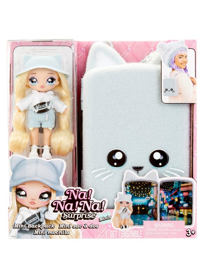 Mini Backpack Series 2 Khloe Kitty Fashion Doll Fuzzy White Kitty Backpack Gift For Kids Ages 4 5 6 7 8+ Years