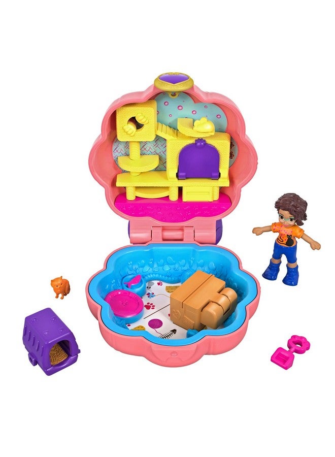 Tiny Pocket Places Purrfect Playhouse Compact With 2 Reveals Accessories Micro Shani Doll Captain Cobblywobbles Pet & Sticker Sheet