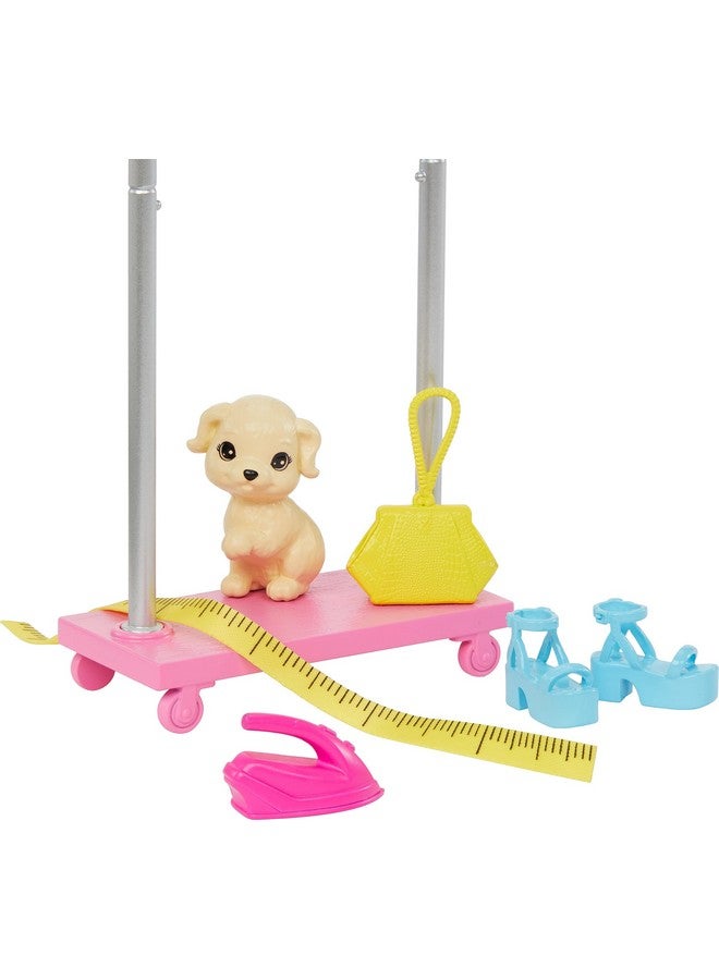 “Brooklyn” Stylist Doll & 14 Accessories Playset Wardrobe Theme With Puppy & Clothing Rack
