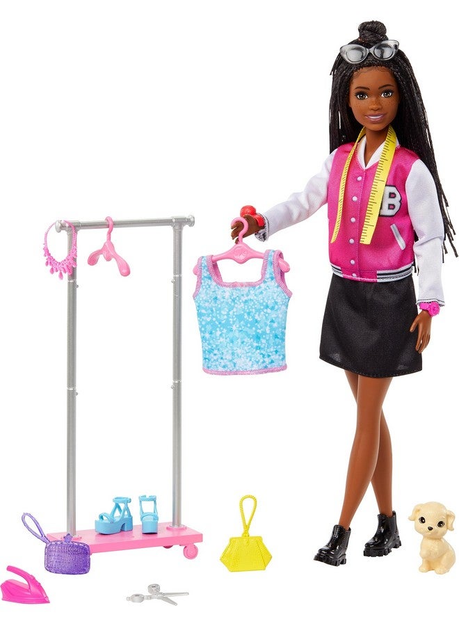“Brooklyn” Stylist Doll & 14 Accessories Playset Wardrobe Theme With Puppy & Clothing Rack
