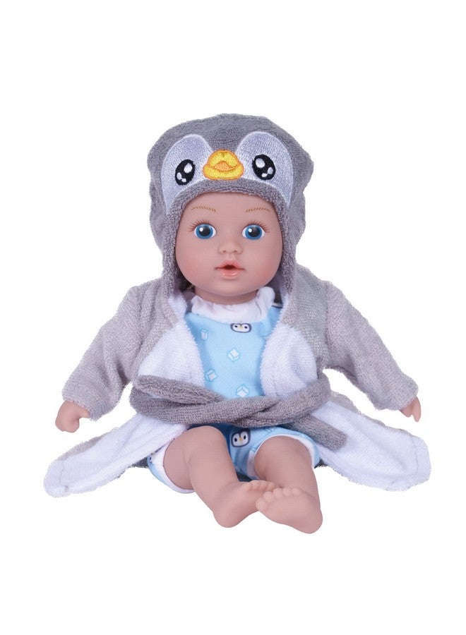 8.5” Bathtime Tot Penguin Baby Doll Set In Exclusive And Premium Quality Quickdri™ Vinyl For Fun And Relaxing Toddler Bathtime