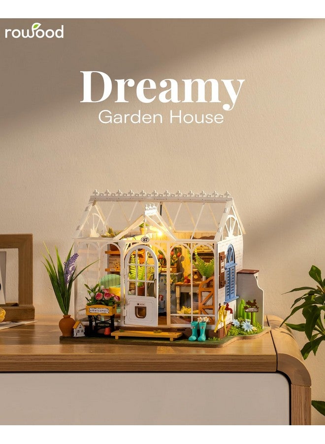 Wooden Dollhouse Diy Miniature House Kittiny House Kits To Build To Live Inmayberry Street Craft Model Kits For Adults With Ledbirthday Gift Home Decor For Family Friendsdreamy Garden House