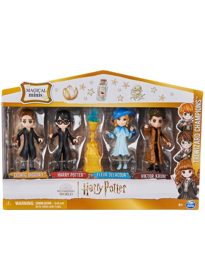 Harry Potter Magical Minis Triwizard Champions Gift Set With 4 Figures And Goblet Of Fire Accessory Kids Toys For Ages 6 And Up