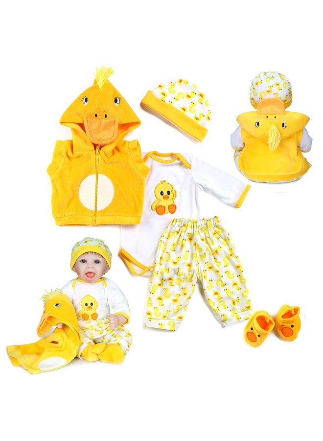 Reborn Baby Girl Dolls Clothes 18 Inch Yellow Duck Outfits Accesories For 1618 Inch Reborns Doll Newborn Baby Girl Matching Clothing