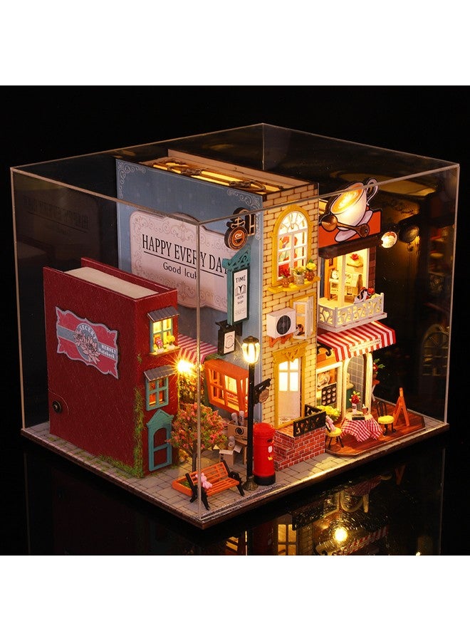 Romantic And Cute Dollhouse Miniature Diy House Kit Creative Room Perfect Diy Gift For Friends Lovers And Families (Inside And Outside The Book)