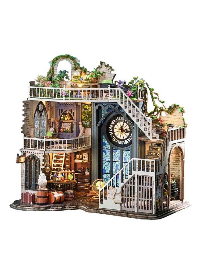 Diy Miniature Dollhouse Kit 3D Wooden Miniature House With Dust Cover Miniature Dolls House Kit Mini House Kit To Build Magic House Kit Gift For Adults