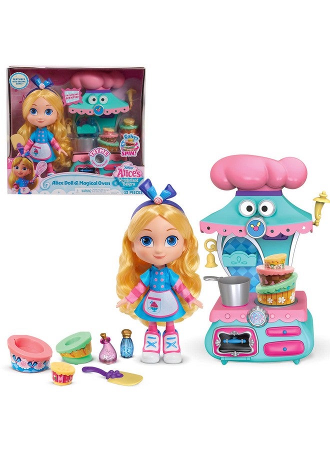 Disney Junior Alice’S Wonderland Bakery 10Inch Alice & Magical Oven Doll And Accesory Set Officially Licensed Kids Toys For Ages 3 Up By Just Play