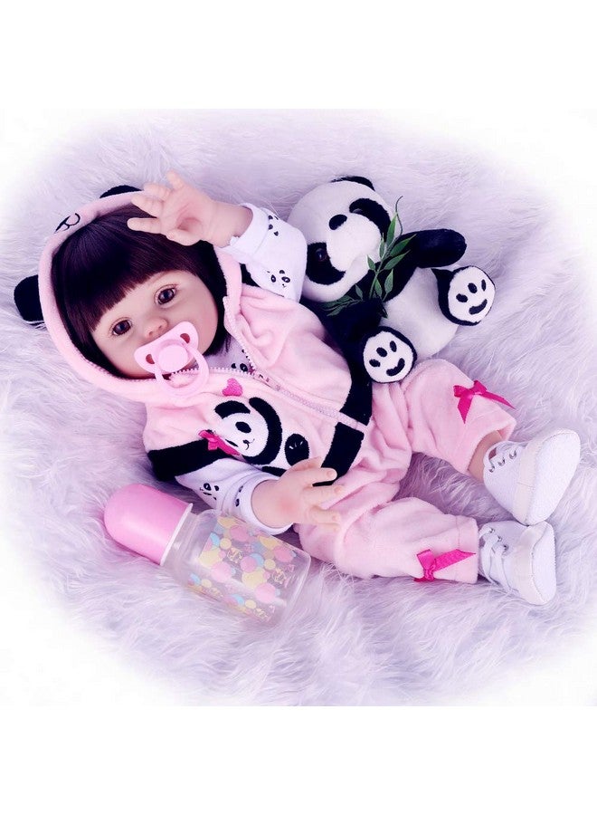Reborn Baby Dolls Clothes 17 Inch Girl For 1722 Inch Newborn Reborn Dolls Pink Panda Outfit 6 Piece Set
