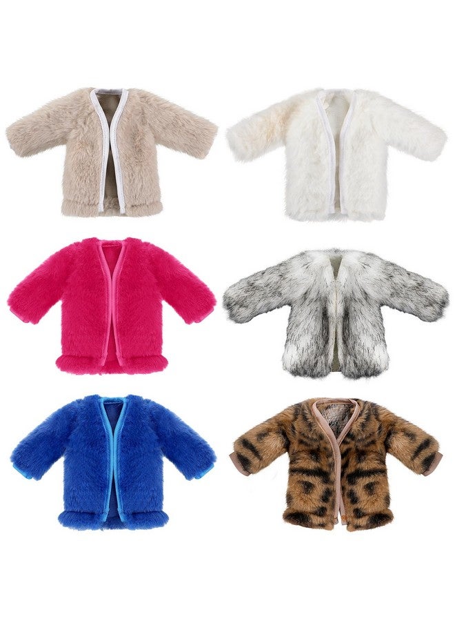 6 Pcs Doll Winter Coat Clothes For 11.8 Inch Doll Winter Design Coat Jacket Tops Doll Clothes For 11.8 Inch Male Or Female Doll