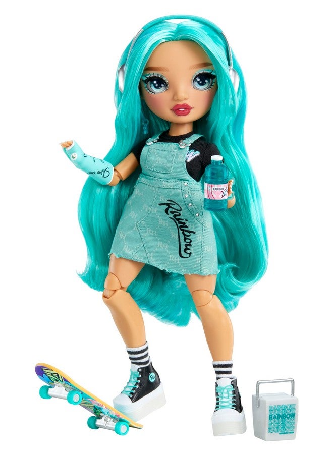 Blu Blue Fashion Doll In Fashionable Outfit Wearing A Cast & 10+ Colorful Play Accessories. Gift For Kids 412 Years And Collectors