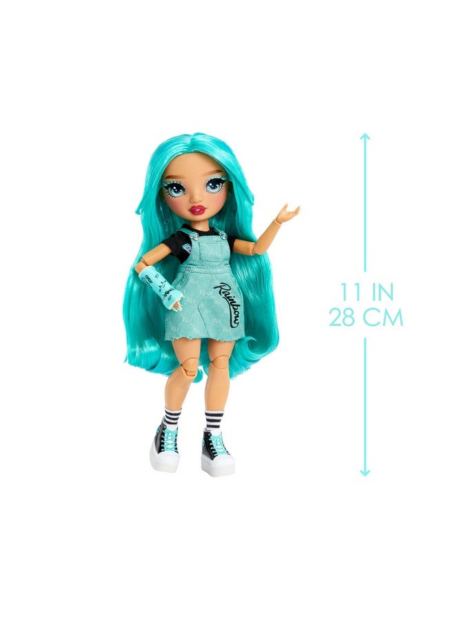 Blu Blue Fashion Doll In Fashionable Outfit Wearing A Cast & 10+ Colorful Play Accessories. Gift For Kids 412 Years And Collectors