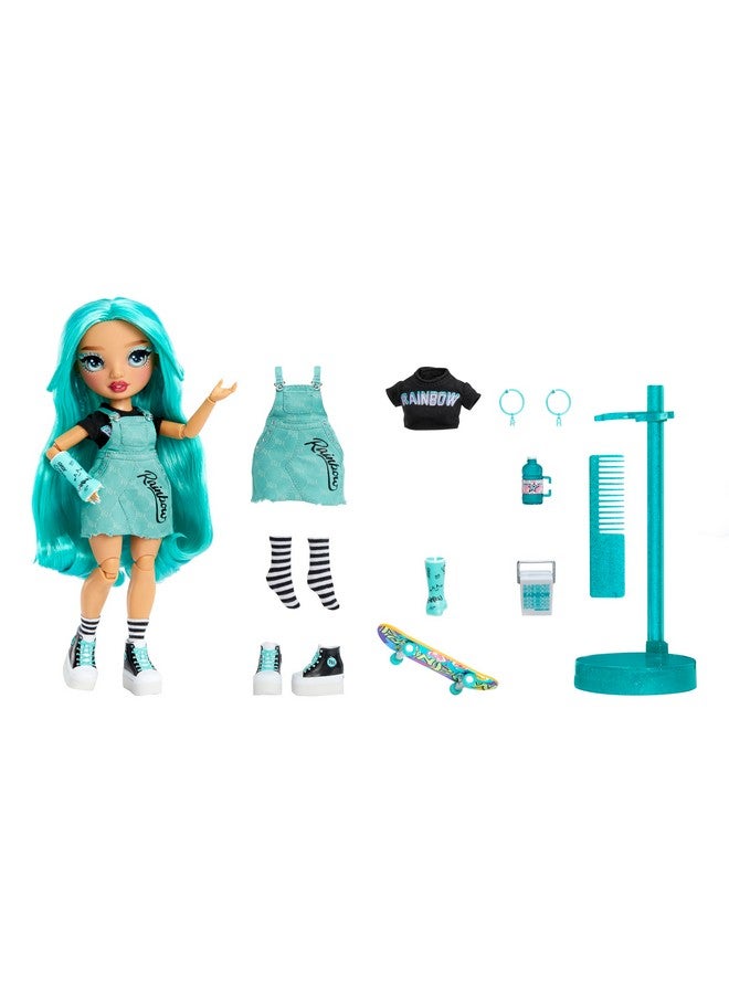 Blu Blue Fashion Doll In Fashionable Outfit Wearing A Cast & 10+ Colorful Play Accessories. Gift For Kids 412 Years And Collectors