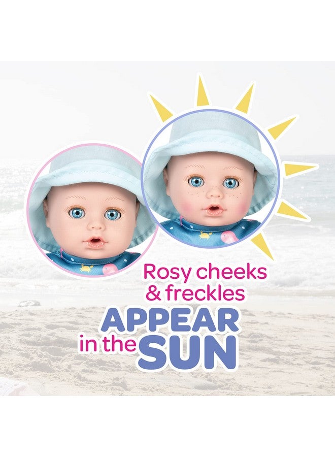 Beach Baby Doll Sunny 13 Inch Beach Toy With Sun Activated Freckles & Rosy Cheeks