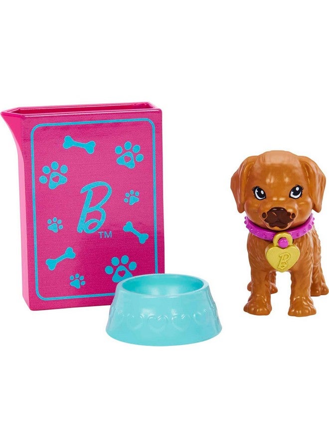 Doll And Accessories Pup Adoption Playset With Brunette Doll In Pink 2 Puppies Colorchange Animal And Pee Pad Working Carrier And 10 Pieces
