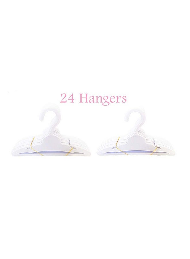 24 Pack White Hangers Fits Girl Doll Clothes 18 Inch Doll Clothes Hangers